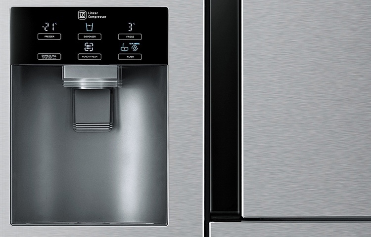 LG 614L Shiny Steel Side by Side Refrigerator, Door-in-Door™, GC-J237SLYV